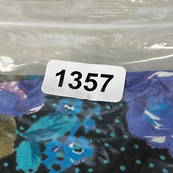 Fritzi Medium Black With Purple & Teal Rose Vintage Floral Midi Skirt U.S.A. Off - Picture 13 of 13